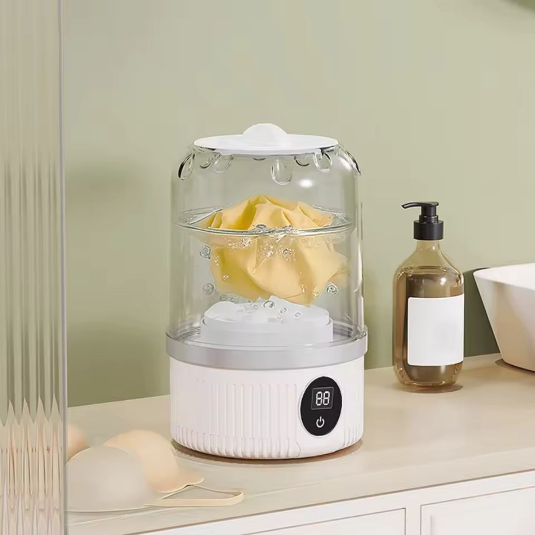 MiniWashᵀᴿ Taşınabilir Mini Çamaşır Makinesi (USB) — Küçük Evler, Kamp & Seyahat